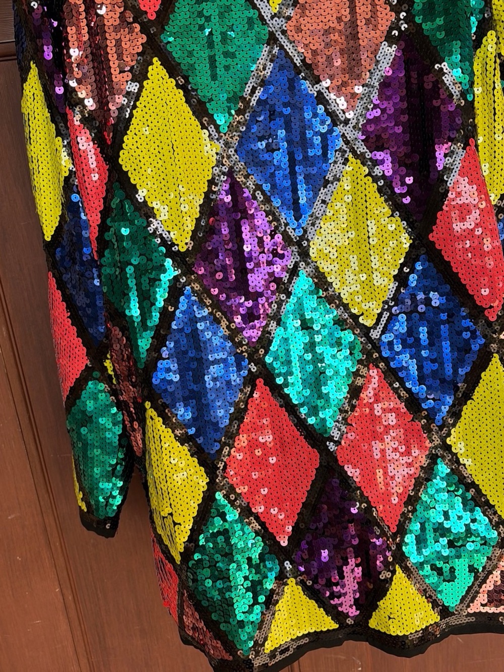 Nasty Gal Multicolor Sequin Harlequin Blazer - Picture 7 of 13